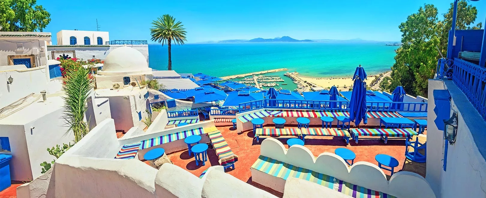 Vue sur le café des délices en Tunisie