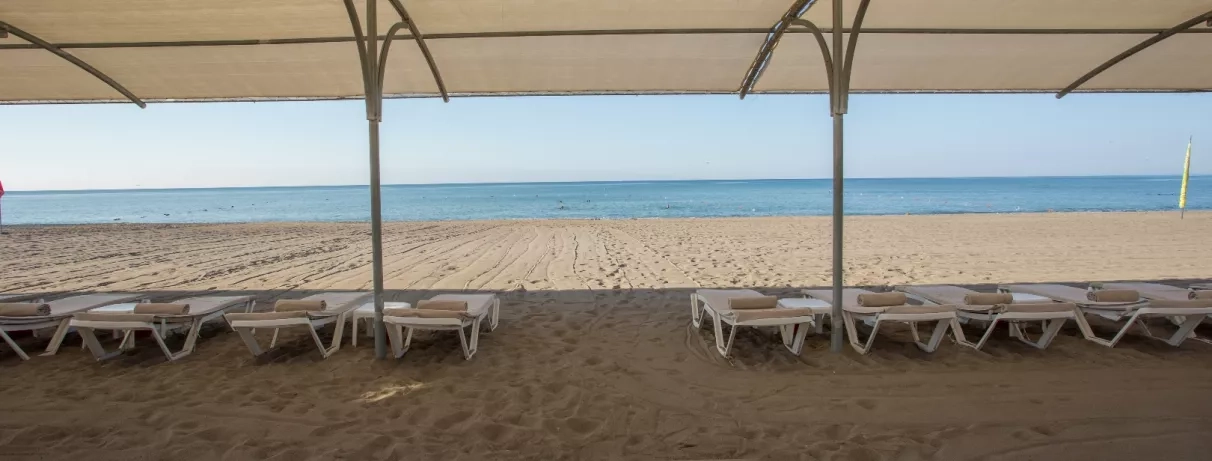 vue d'ensemble de la plage