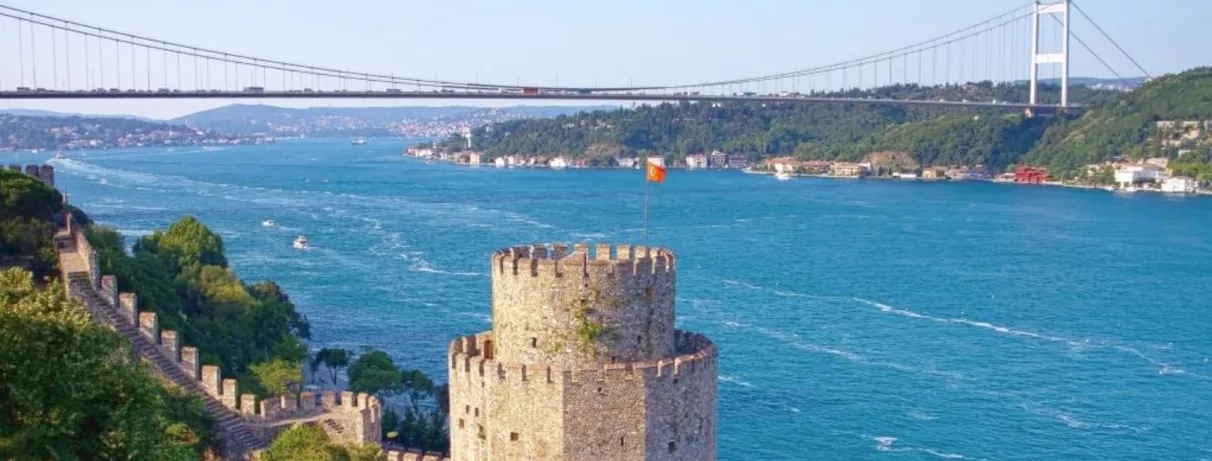 vue du fleuve et du pont d'Istanbul 