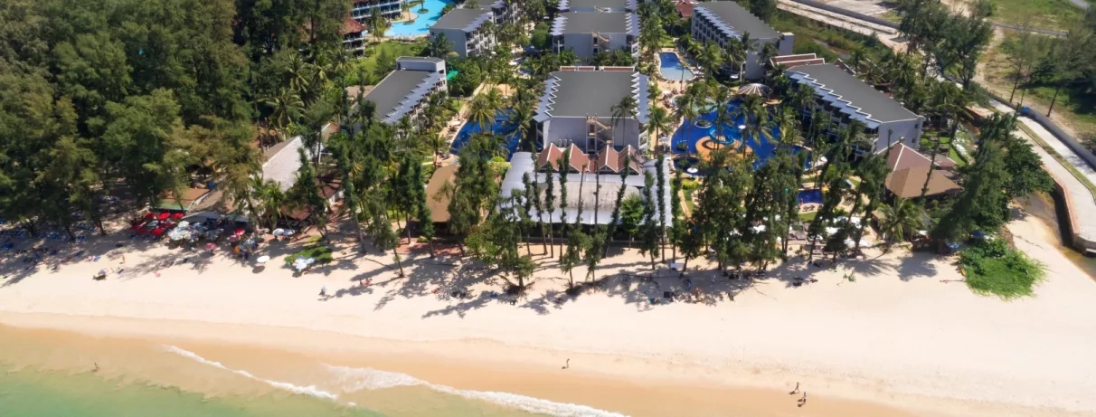 vue d'ensemble de l'hôtel et de la plage