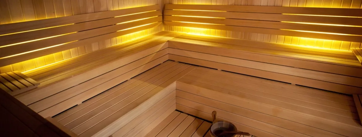 espace de détente avec un sauna 