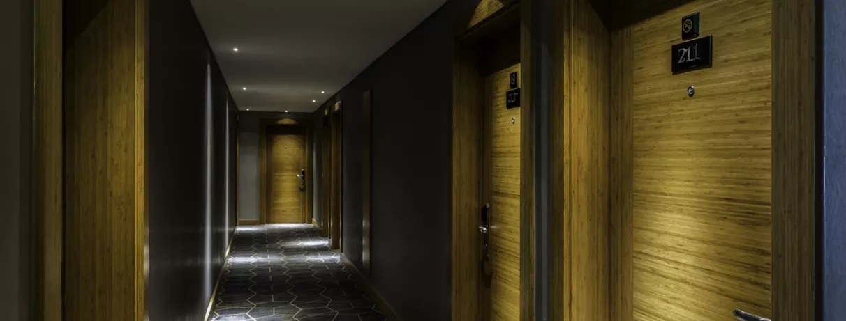 couloir amenant aux différentes chambres