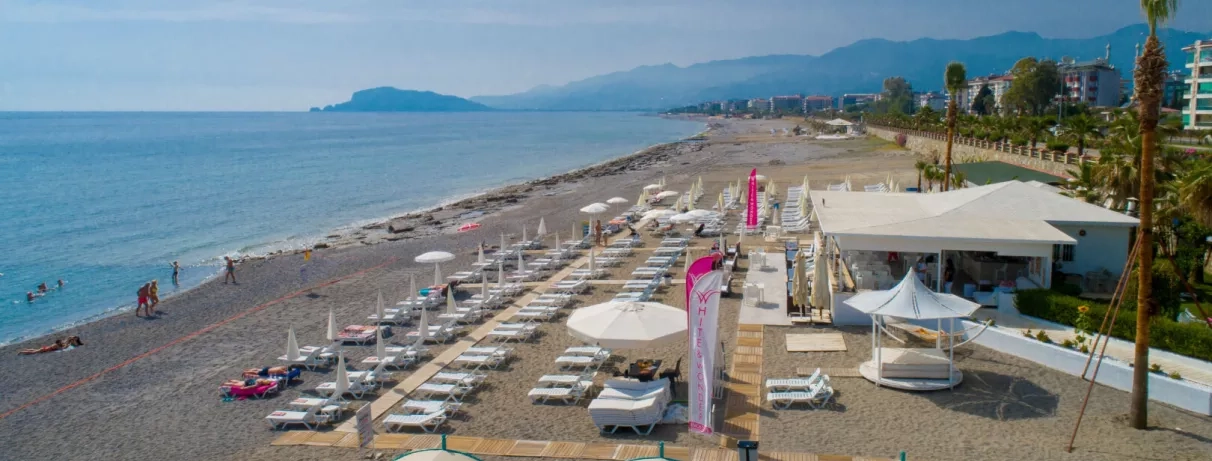 vue d'ensemble de la plage 