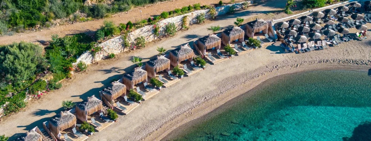 vue d'ensemble sur la plage 