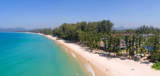 vue d'ensemble de la plage