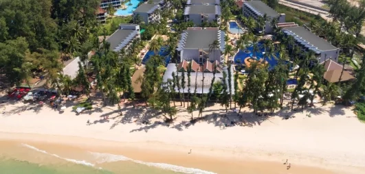 vue d'ensemble de l'hôtel et de la plage