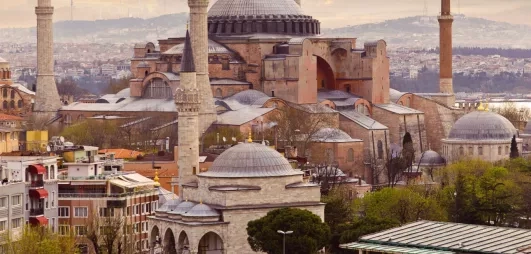 vue en hauteur du centre ville d'Istanbul