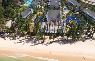 vue d'ensemble de l'hôtel et de la plage
