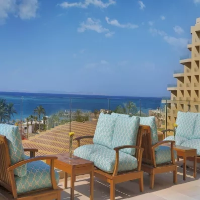 terrasse avec vue mer