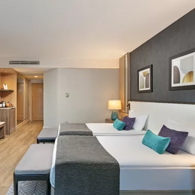 chambre avec deux lits simples