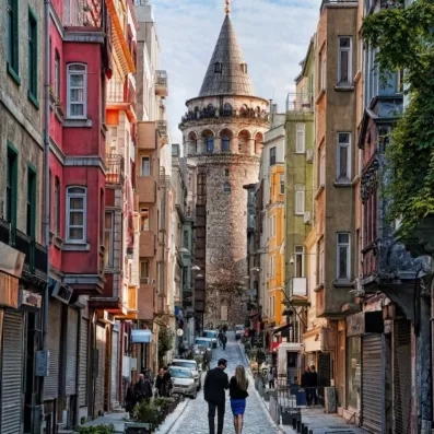 vue des ruelles du centre ville d'Istanbul 