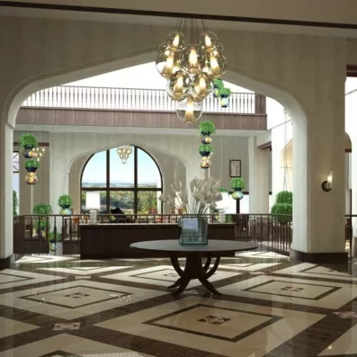 Réception hôtel 5 étoiles Hurghada, séjour haut de gamme au Steigenberger Aqua Magic sur la Mer Rouge