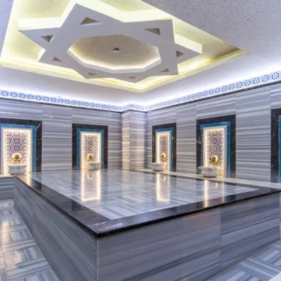 espace de détente avec un bain turc 