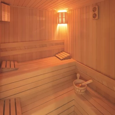 espace de détente avec un sauna