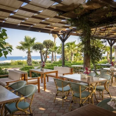 bar extérieure vue sur le jardin