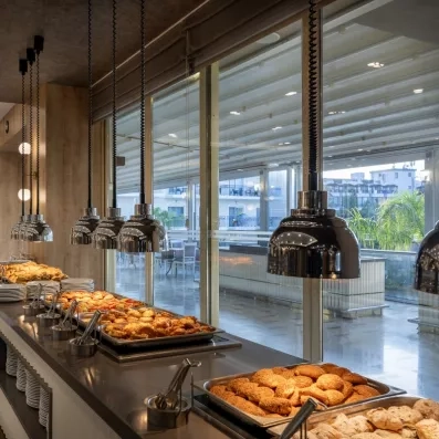 comptoir de buffet vue de près des aliments