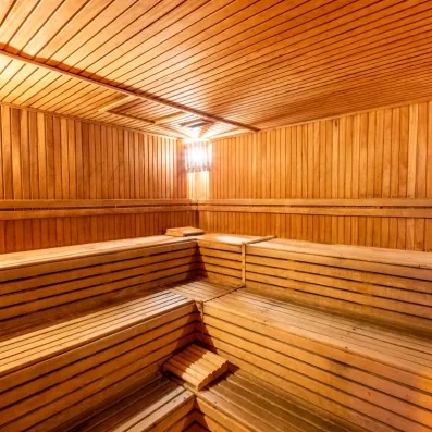 espace de détente avec un sauna