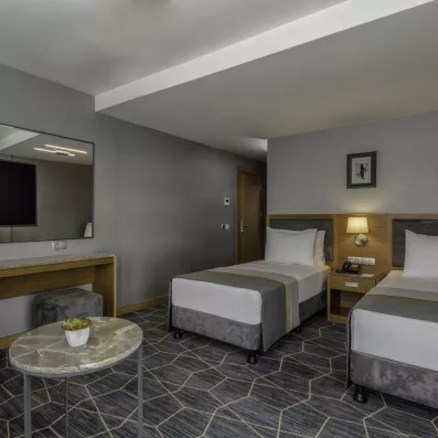 chambre avec deux lits simples 