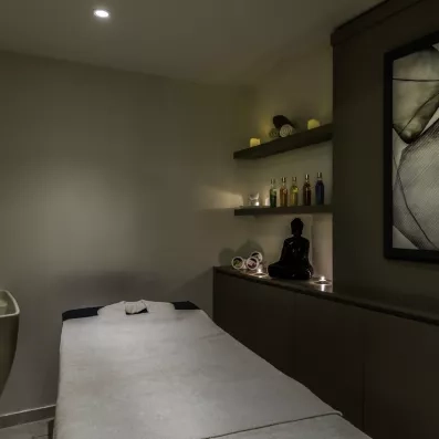 espace de détente avec une table de massage 