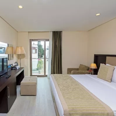 chambre avec un lit double