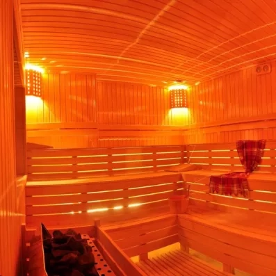espace de détente avec un sauna 