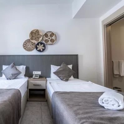 chambre avec deux lits simples