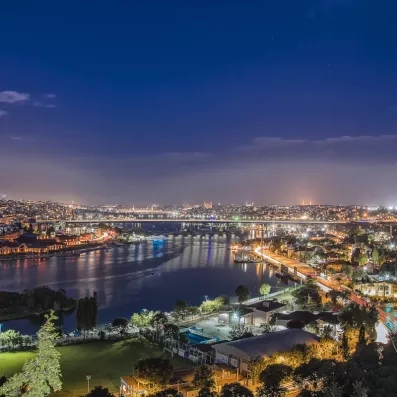 vue de nuit sur le bosphore