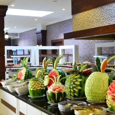 détails du comptoir à buffet 