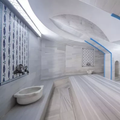 espace de détente avec un bain turc 