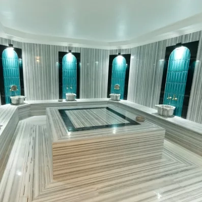 espace de détente avec un bain turc